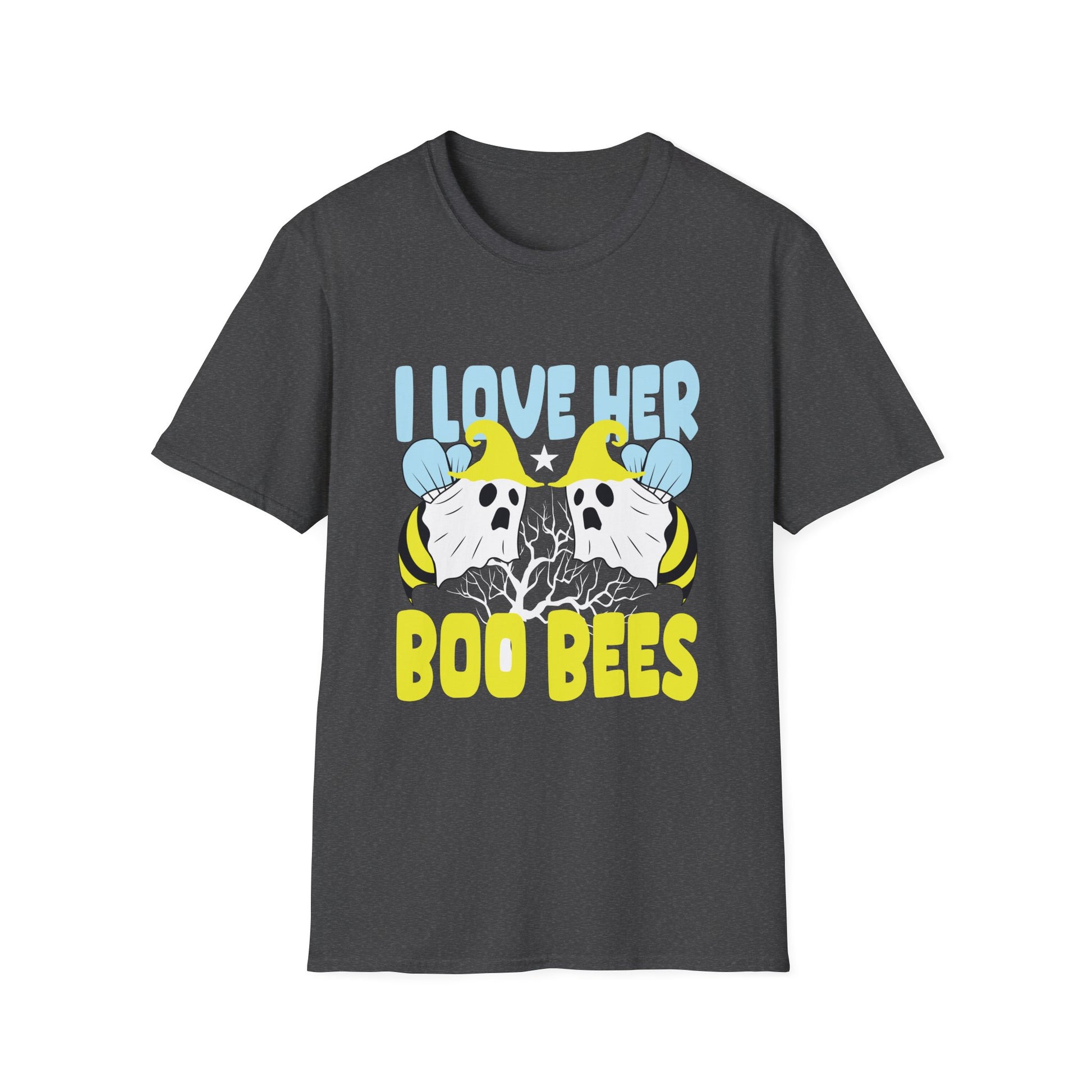 I Love Her Boo Bees T-Shirt — Funny Halloween Ghost Bee Shirt
