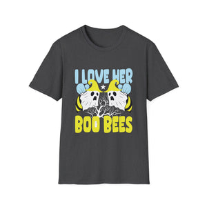 I Love Her Boo Bees T-Shirt — Funny Halloween Ghost Bee Shirt