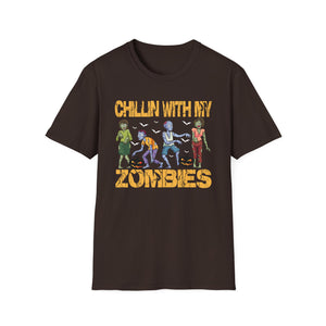 Chillin' With My Zombies T-Shirt — Funny Halloween Zombie Graphic Tee