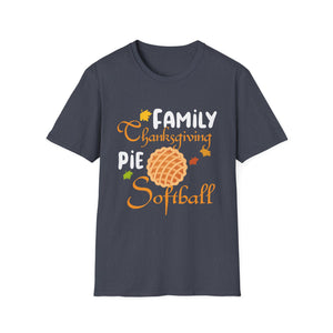 Thanksgiving Pie Softball Family T-Shirt