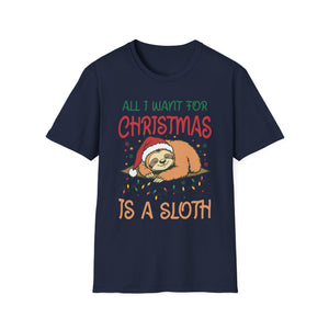 Christmas Funny Sloth Unisex T-Shirt