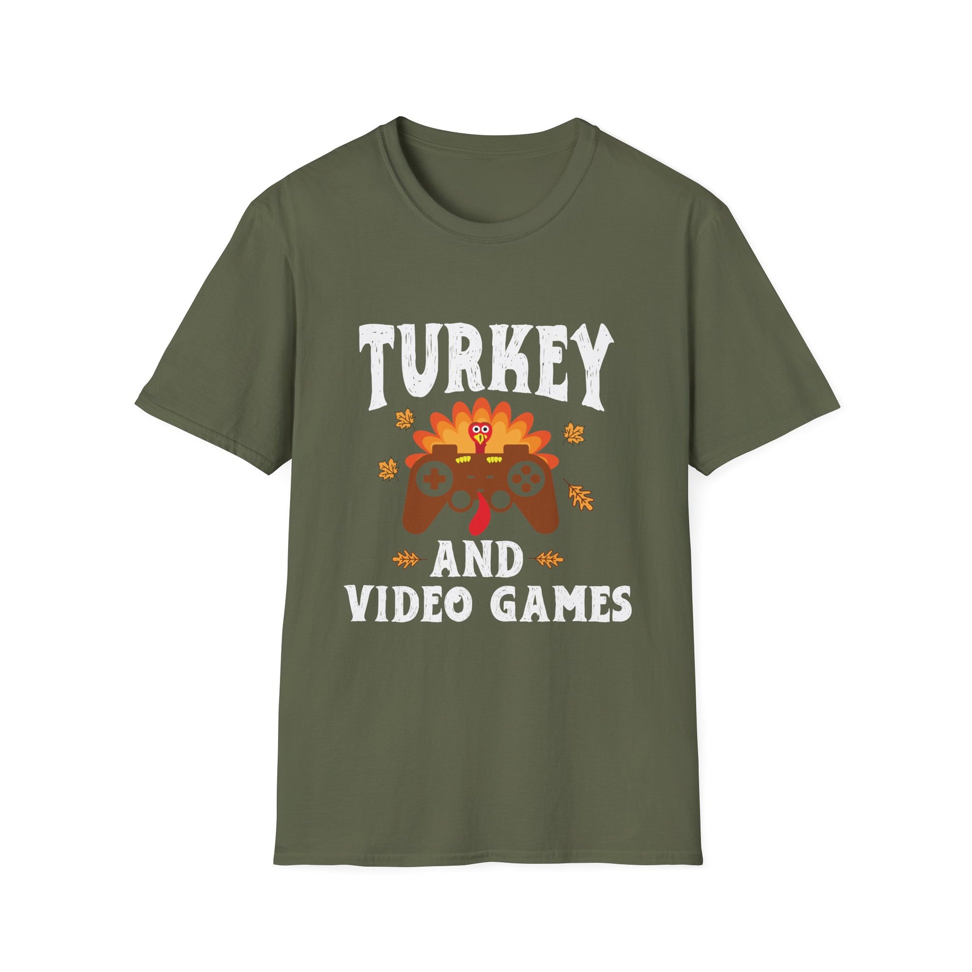 Turkey and Video Games T-Shirt — Funny Thanksgiving Gamer Tee
