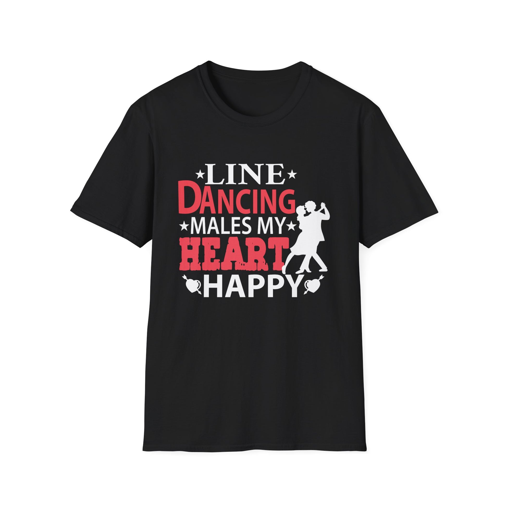 Line Dancing Makes My Heart Happy Funny Line  Unisex T-Shirt