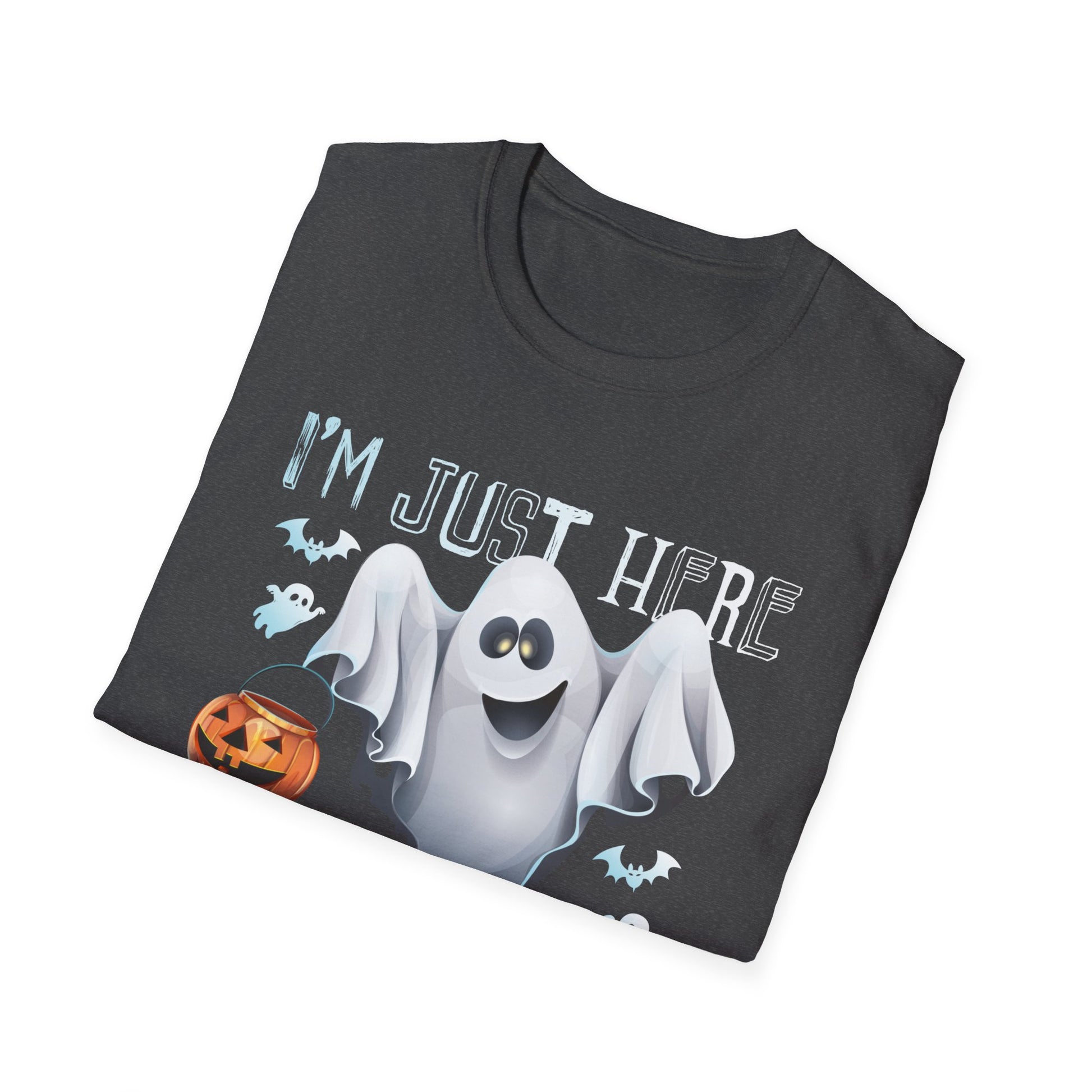 Just Here For The Boos Halloween Costume Funny Halloween Tee Unisex Softstyle T-Shirt