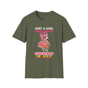 Christmas In July - Funny Summer Flamingo Christmas Unisex T-Shirt