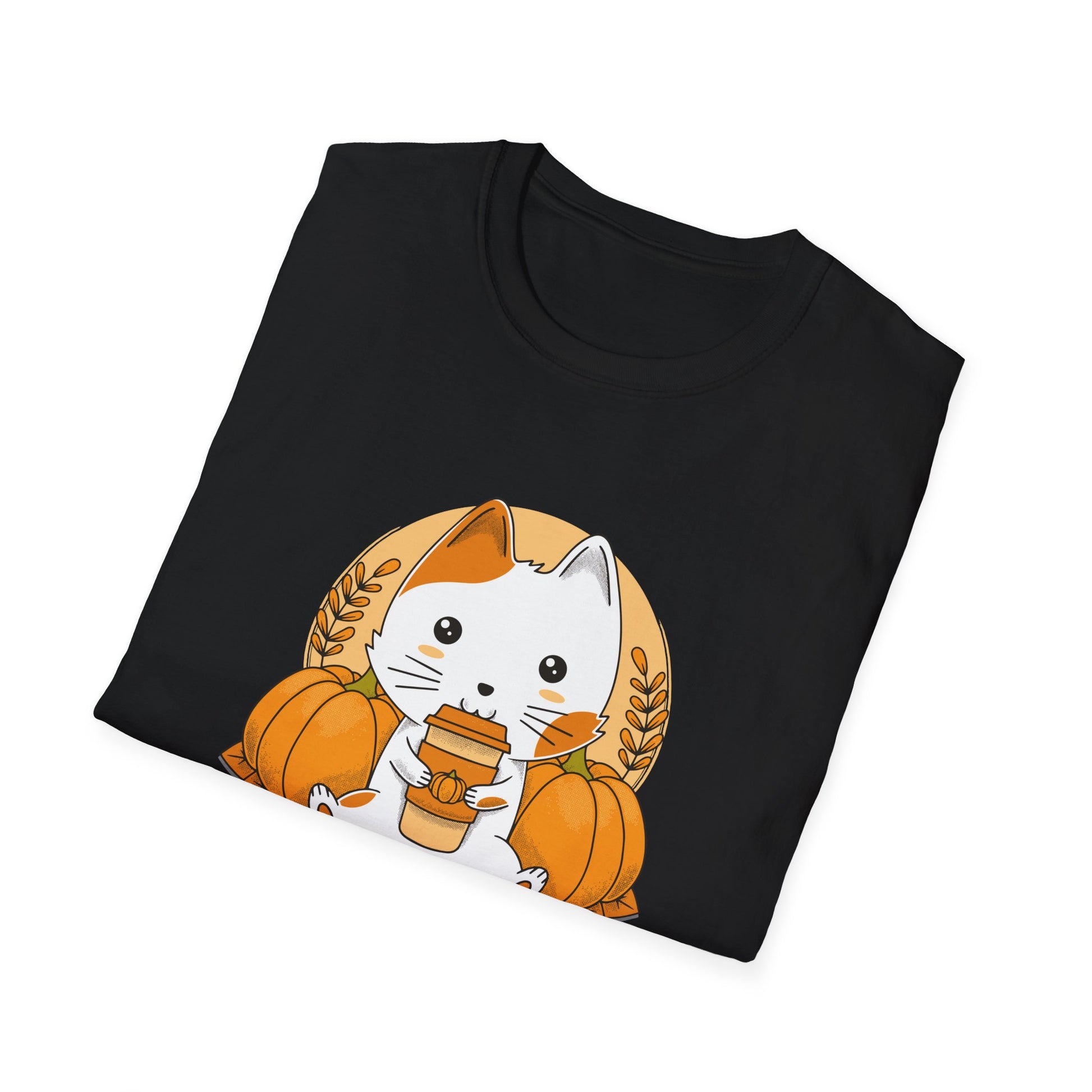 Pumpkin Spice Cat T-Shirt — Cute Autumn "Meow Meow Meow" Graphic Tee  Unisex T-Shirt