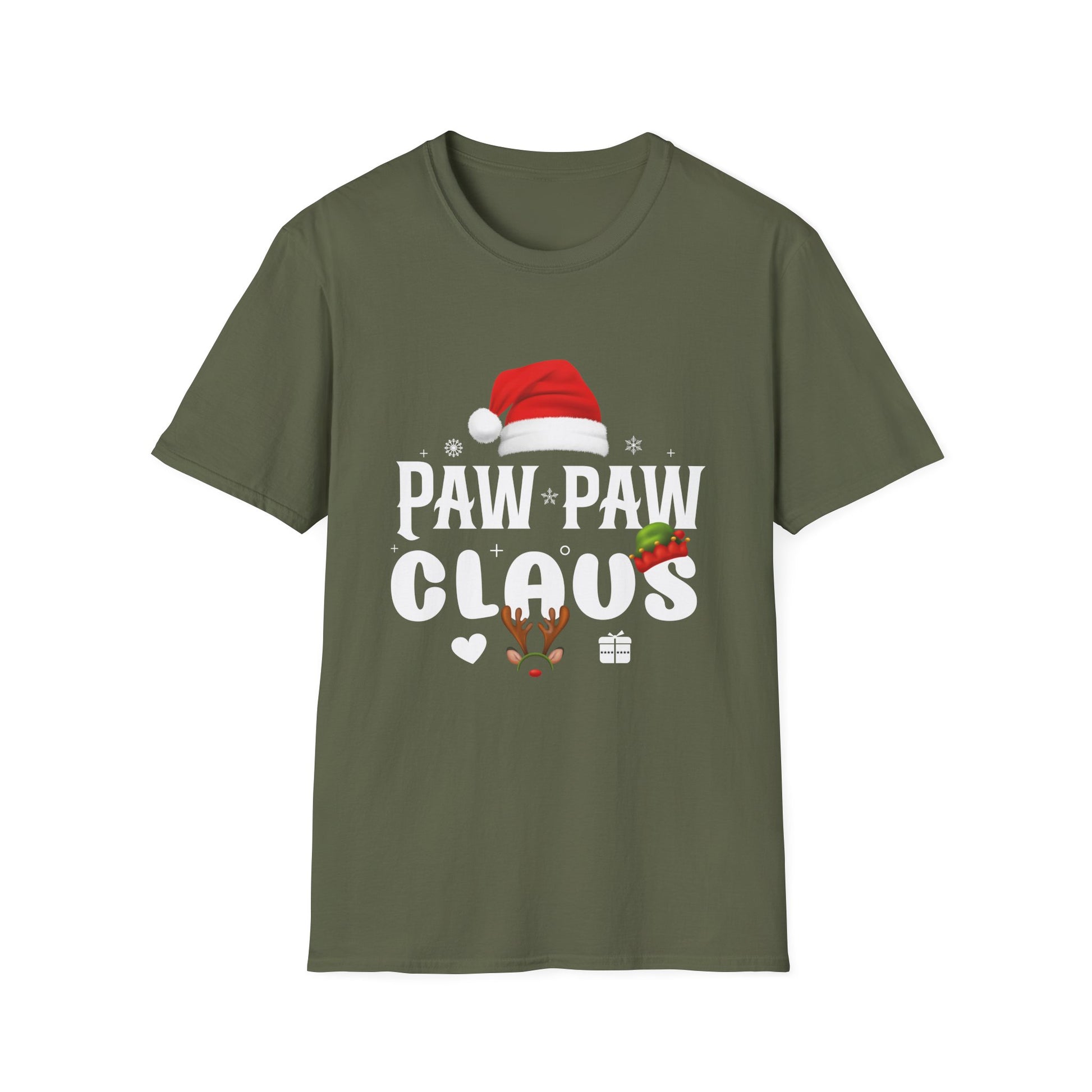 Paw Paw Claus Christmas Santa Family Matching Pajamas Xmas T-Shirt