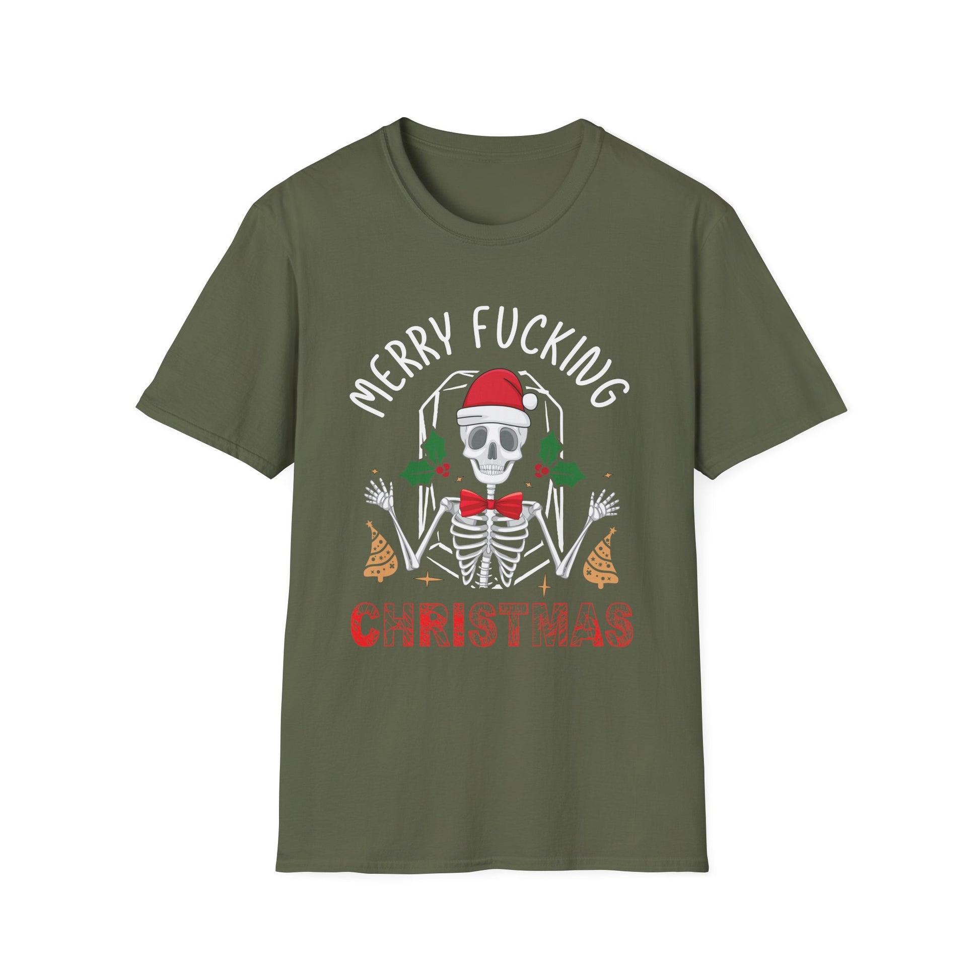 Merry Fucking Christmas Adult Offensive Christmas Unisex Softstyle T-Shirt