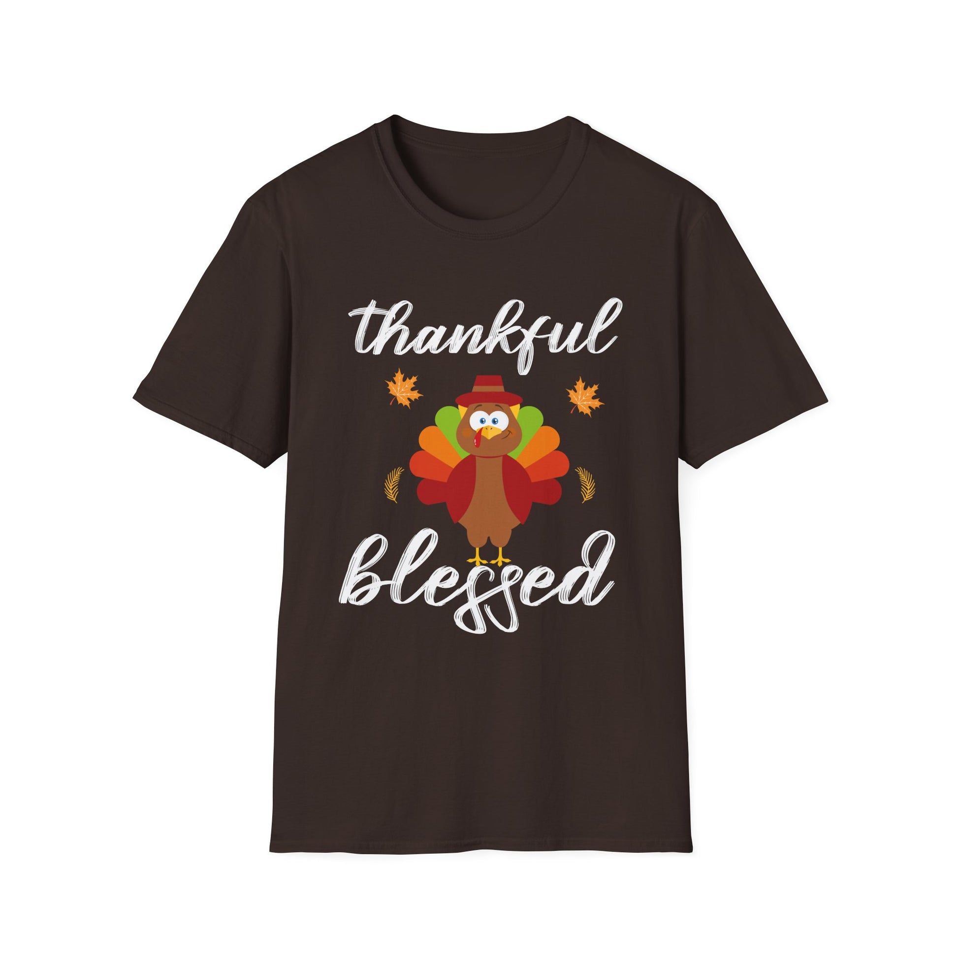 Thankful Blessed Turkey T-Shirt — Thanksgiving Holiday Tee