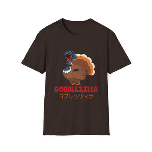 Gobblezilla Turkey T-Shirt — Funny Kaiju Thanksgiving Tee with Japanese