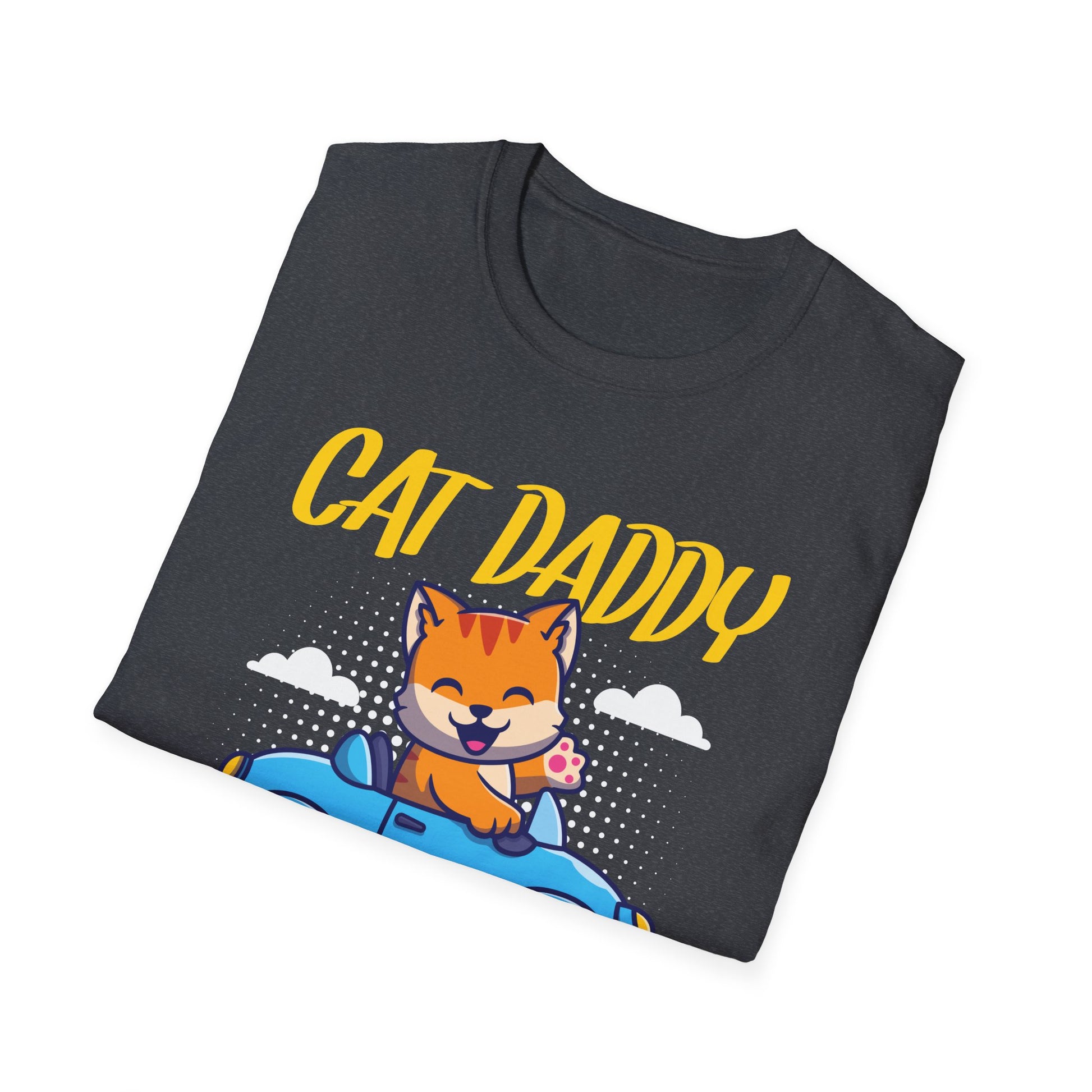 Pop Culture Cat Daddy Purrfect Driver Funny Retro Cat Dad Unisex T-Shirt