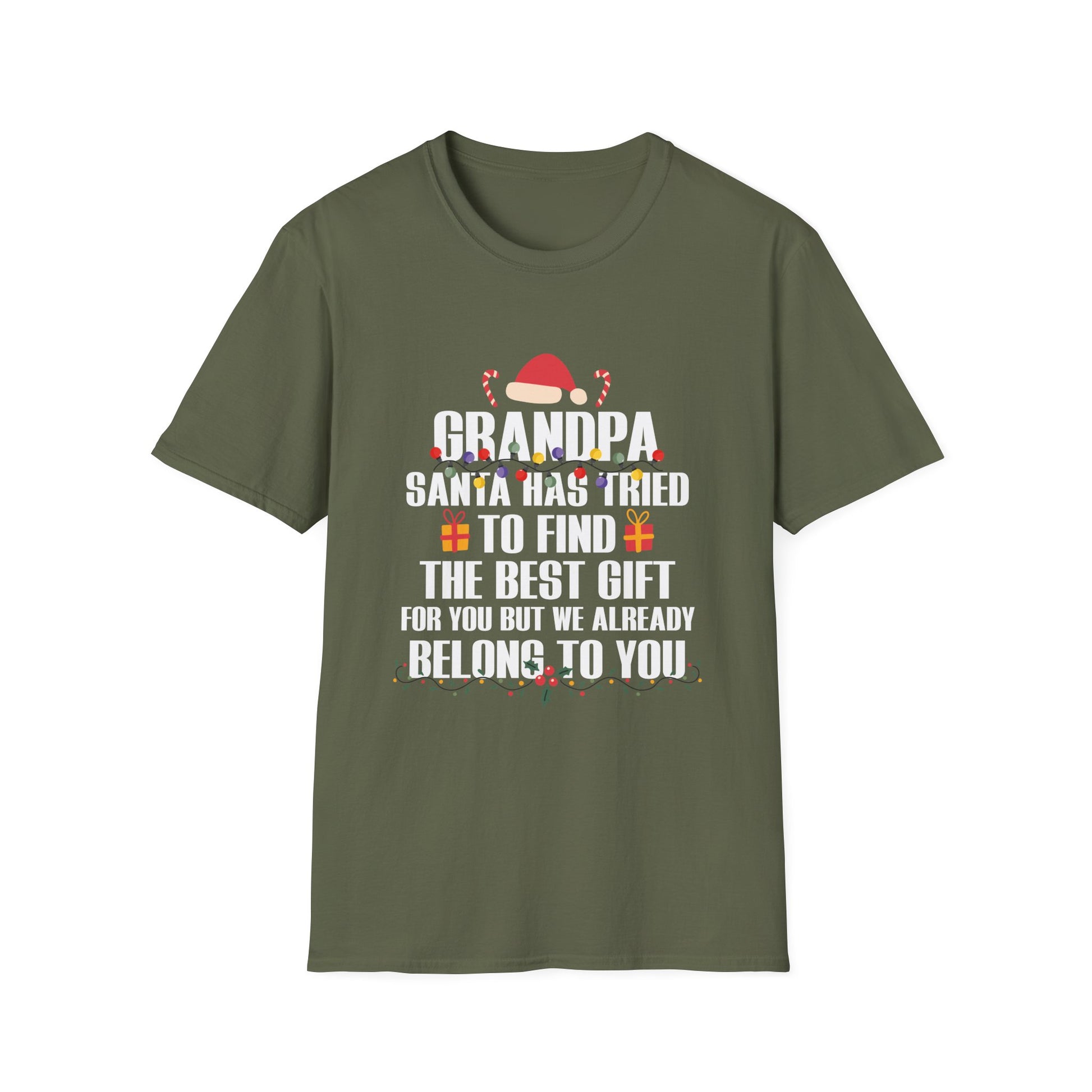 Grandpa Christmas T-Shirt – "Santa Tried to Find the Best Gift" Holiday Tee