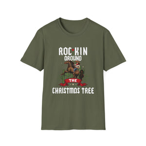 Rocking Around The Christmas Tree Cowboy Christmas Western Unisex T-Shirt