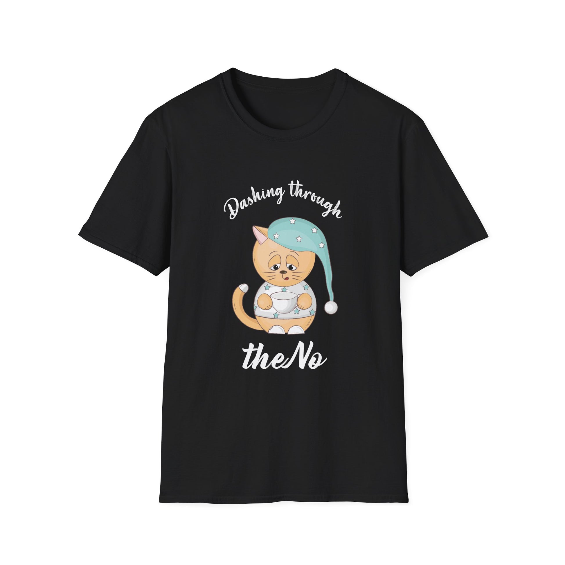 Christmas Cat Dashing Through The No Coffee Grumpy Christmas Unisex T-Shirt