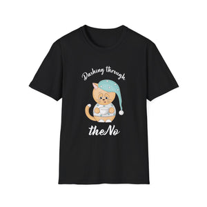 Christmas Cat Dashing Through The No Coffee Grumpy Christmas Unisex T-Shirt