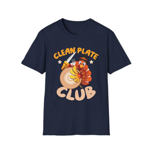 Clean Plate Club Thanksgiving Shirt Funny Thanksgiving Humor  Unisex T-Shirt