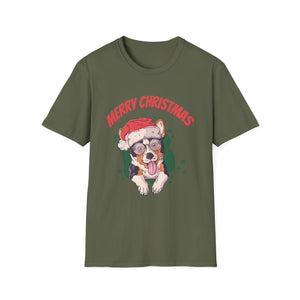 Blue Heeler With Christmas Sweater Unisex T-Shirt