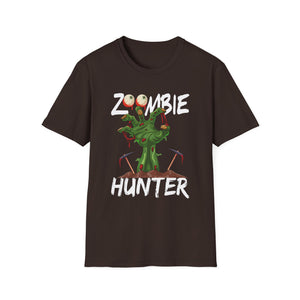 Zombie Hunter T-Shirt – Funny Halloween Graphic Tee with Cartoon Zombie