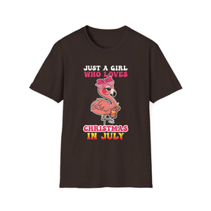 Christmas In July - Funny Summer Flamingo Christmas Unisex T-Shirt