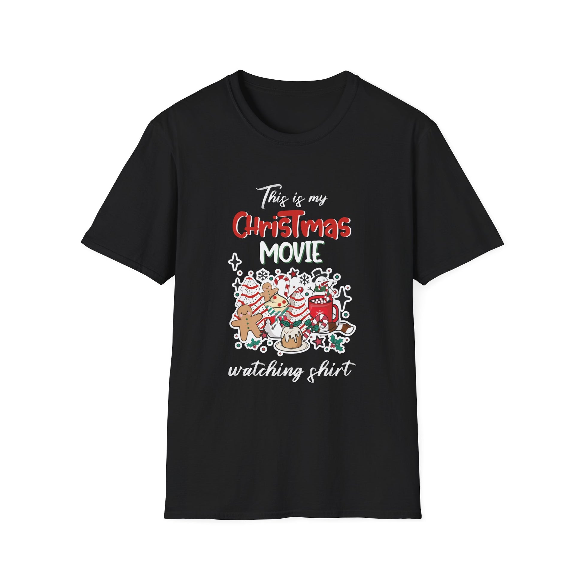 Christmas Movie Watching T-Shirt — Cozy Holiday Pajama Tee