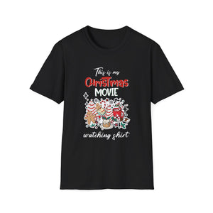 Christmas Movie Watching T-Shirt — Cozy Holiday Pajama Tee