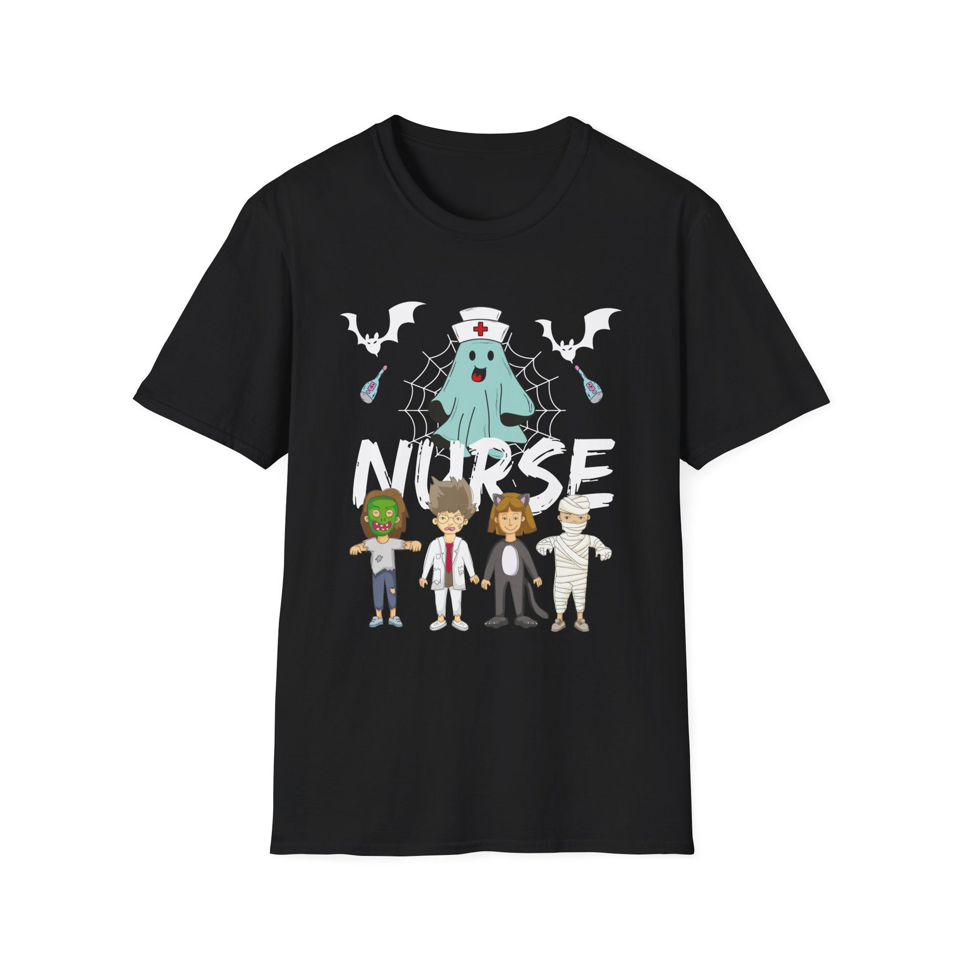 Cute Halloween Nurse Nursing Zombie Halloween Pattern TeeUnisex Softstyle T-Shirt