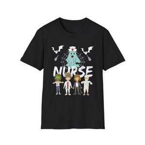 Cute Halloween Nurse Nursing Zombie Halloween Pattern TeeUnisex Softstyle T-Shirt