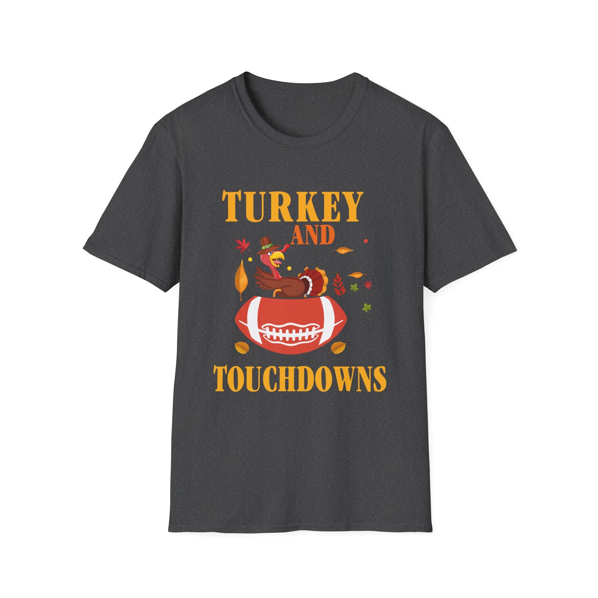Turkey and Touchdowns T-Shirt — Thanksgiving Football Tee  Unisex T-Shirt