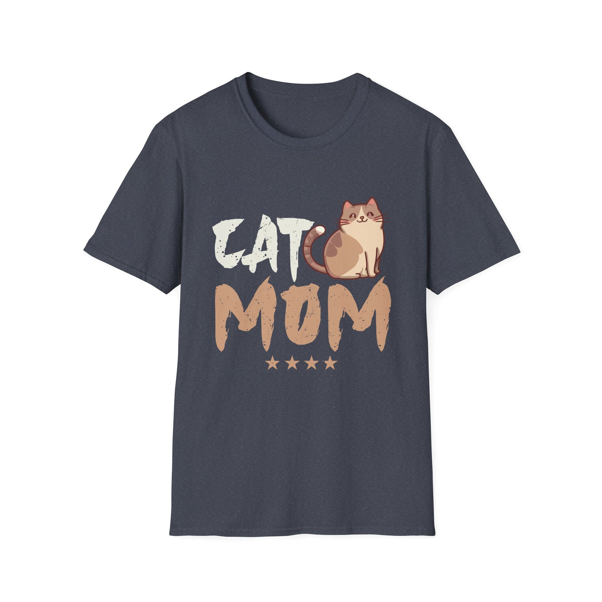 Cat Mom Vintage Distressed Design - Funny Cat Paw - Classic Unisex T-Shirt