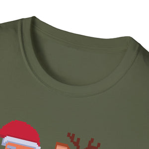 Christmas Santa Elf Lights Gaming Controllers Xmas Boys Kids T-Shirt