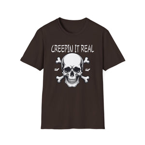 Creepin It Real_ Halloween Costume_ Halloween Pun TeeUnisex Softstyle T-Shirt