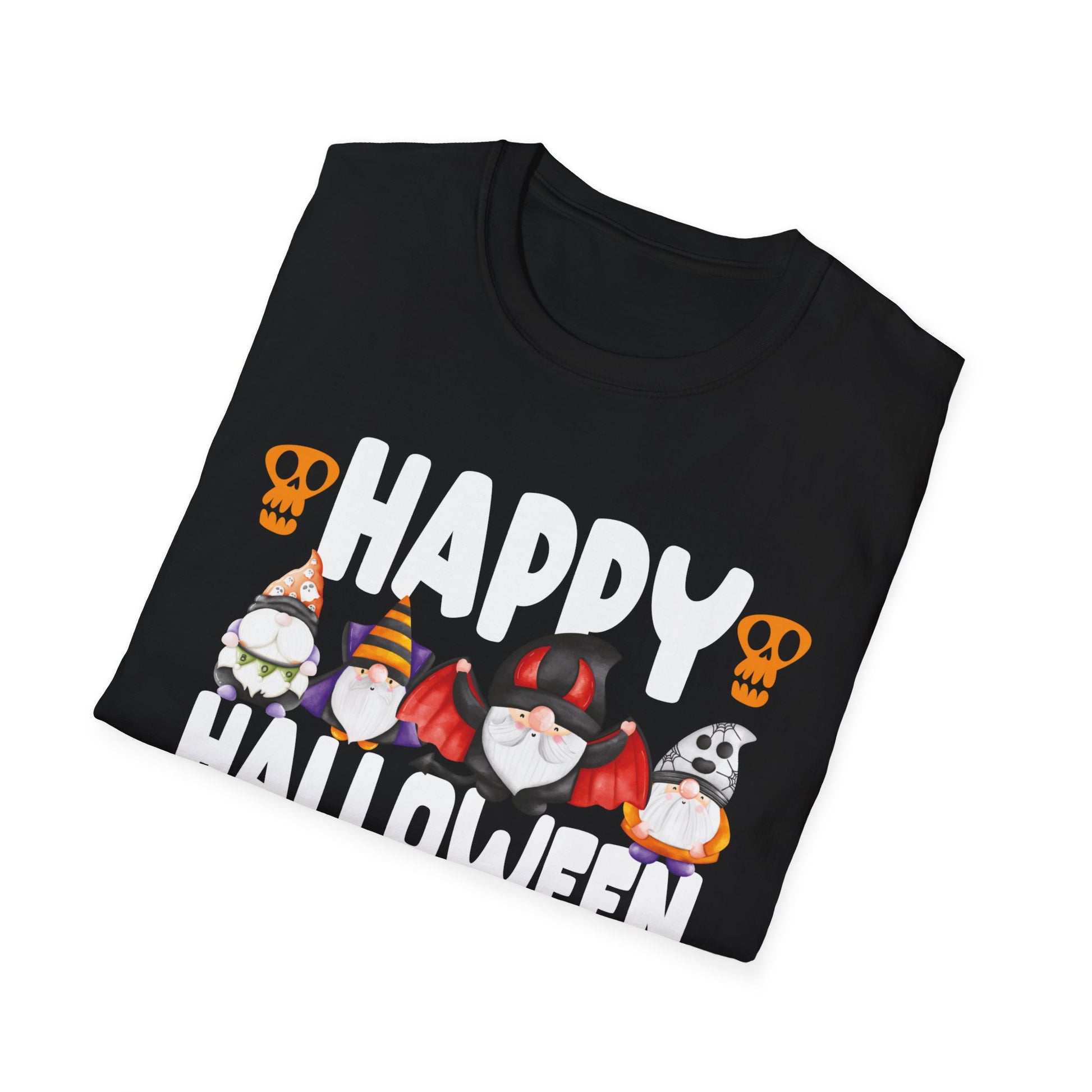 Halloween Gnome T-Shirt — "Happy Halloween" Cute Spooky Gnomes Tee