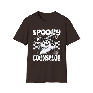 Spooky Counselor T‑Shirt — Halloween Ghost School Counselor Tee