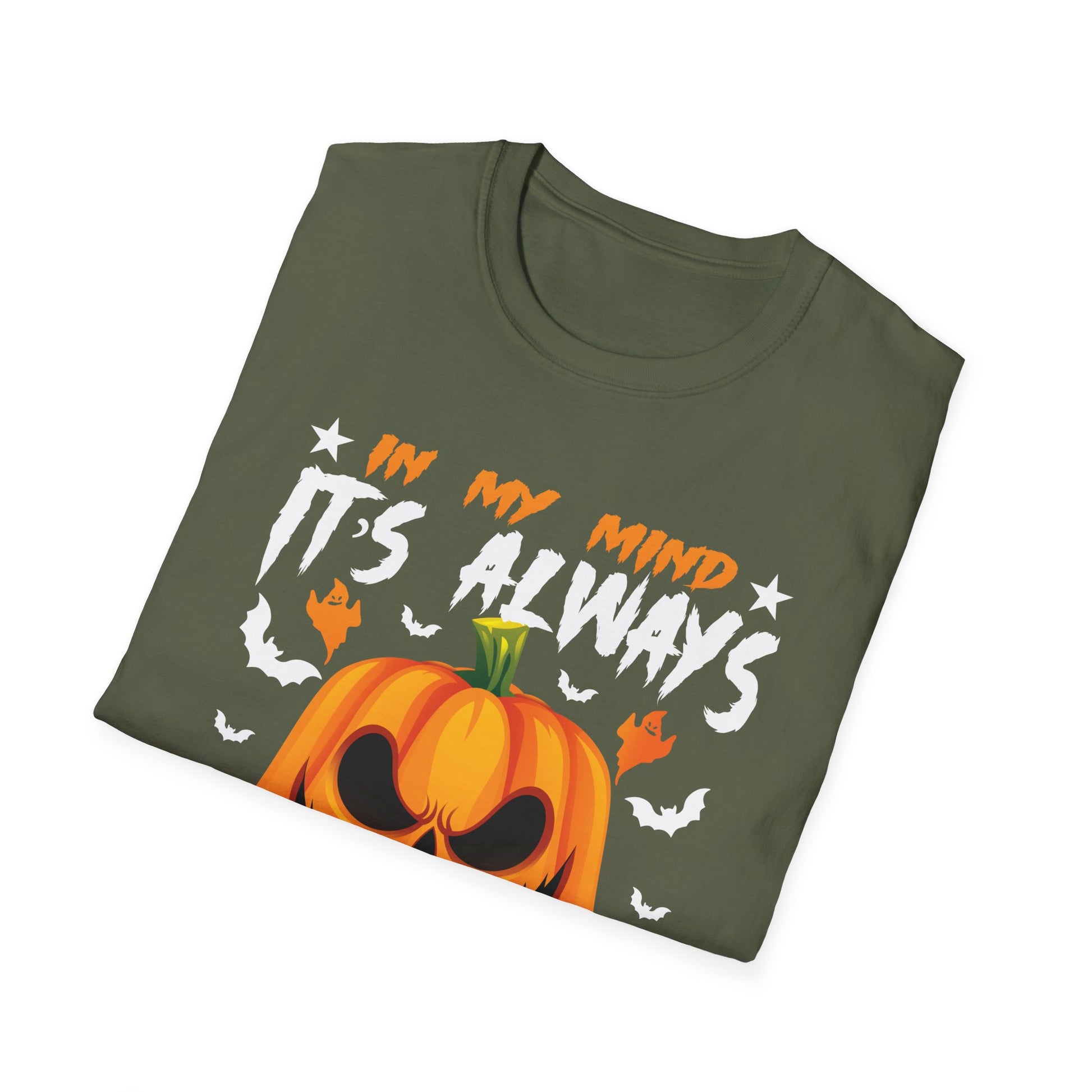 Halloween Pumpkin T-Shirt — "In My Mind It's Always Halloween" Graphic Tee