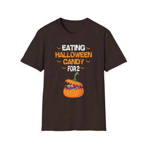 Halloween Candy Pumpkin T-Shirt — 'Eating Halloween Candy for 2' Maternity Tee