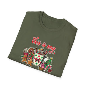 Tapir Christmas Tree Christmas Animal Gifts T-Shirt-productor-mockupUnisex Softstyle T-Shirt