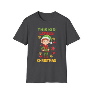 This Kid Loves Christmas Xmas Pajama Toddler Boys Girls Kids T-Shirt