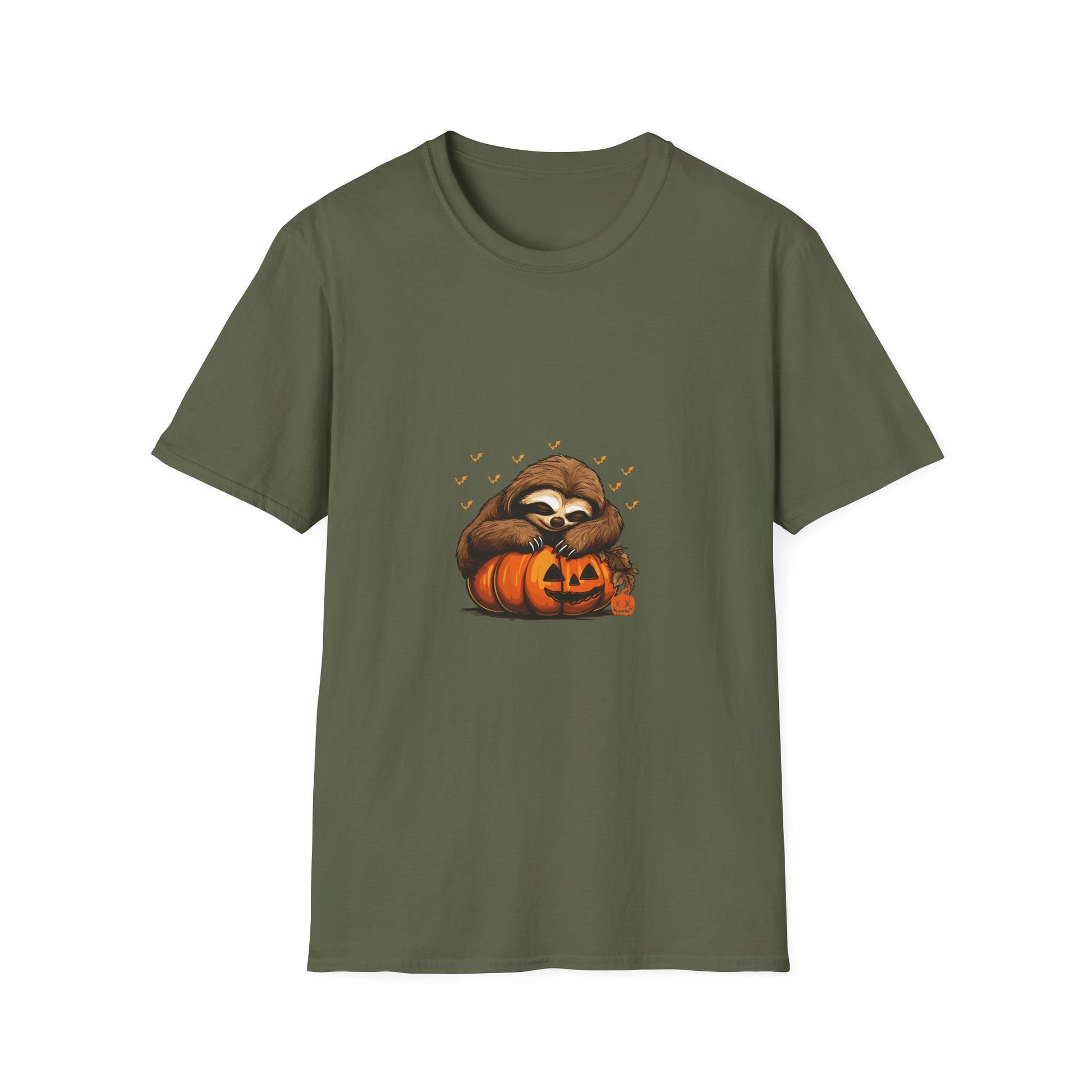 Sloth with Jack-o'-Lantern Halloween T-Shirt