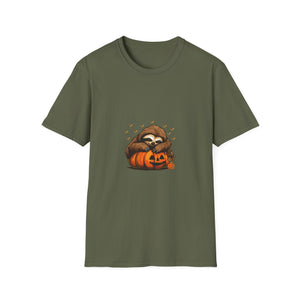 Sloth with Jack-o'-Lantern Halloween T-Shirt