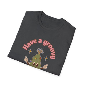 Have a Groovy Christmas T-Shirt — Retro Dancing Christmas Tree Holiday Tee