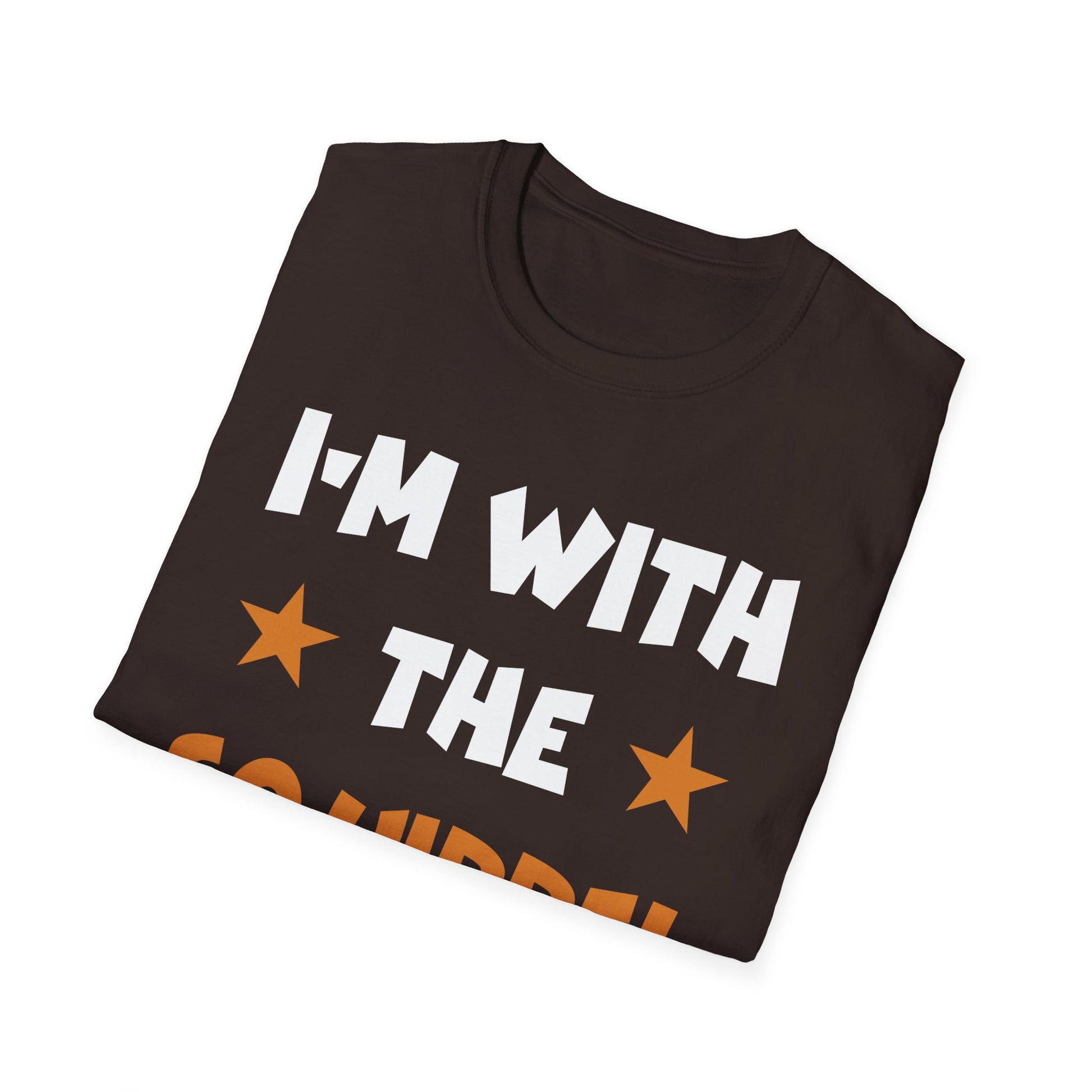 Squirrel Graphic T-Shirt — Retro Orange Stars Tee