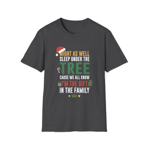 Funny Christmas Decor Firefighter Truck Christmas Tree  Unisex Softstyle T-Shirt