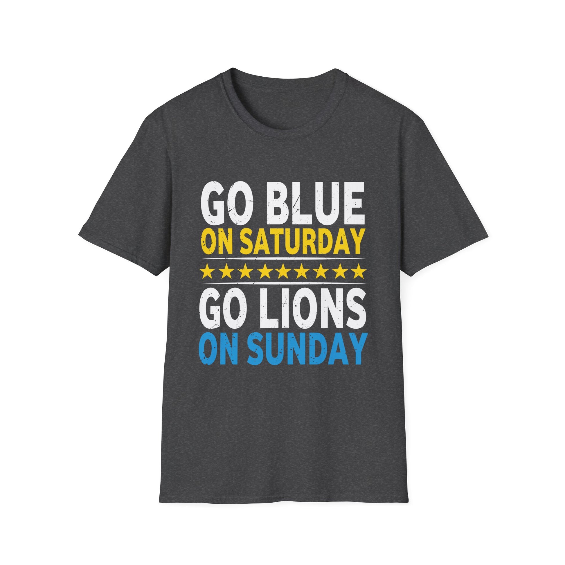 Go Blue On Saturday Go Lions On Sunday  Football Fan Costume Unisex T-Shirt