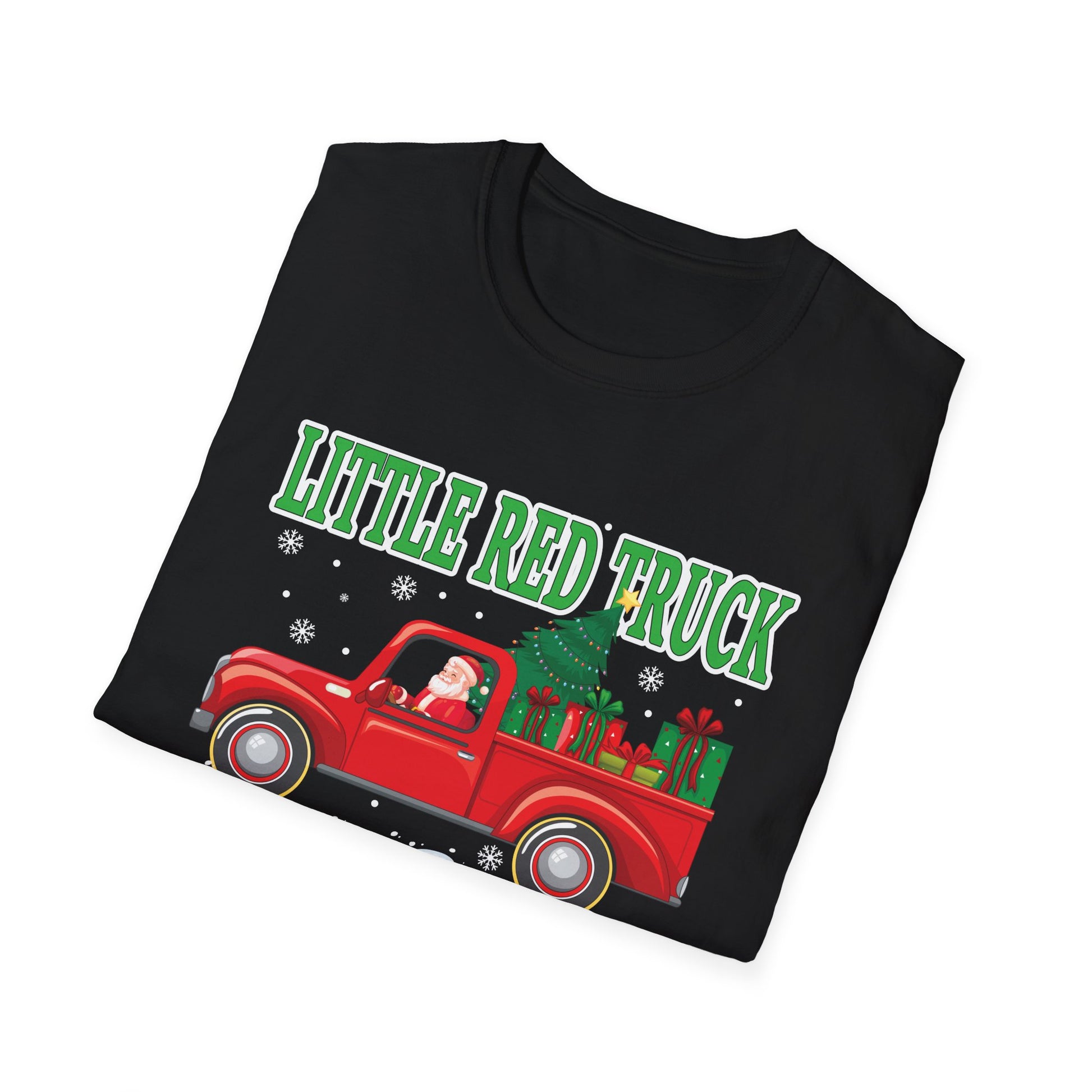 Christmas Truck T-Shirt — "Little Red Truck Hauling a Christmas Tree" Holiday Tee