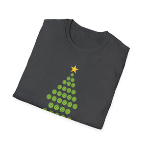 Christmas Pickleball Design_ Christmas Tree Unisex T-Shirt