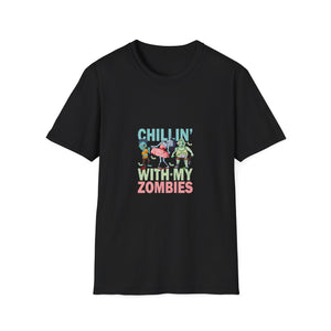 Chilling With My Creeps Halloween- Dancing Ghost Halloween Tee