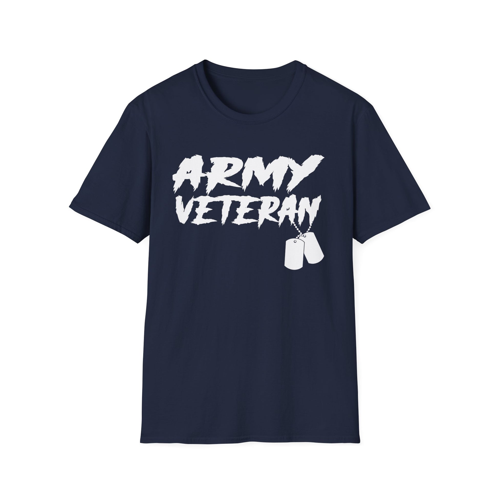Army Veteran T-Shirt with Dog Tags – Patriotic Military Pride Tee