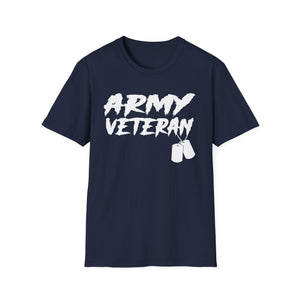 Army Veteran T-Shirt with Dog Tags – Patriotic Military Pride Tee