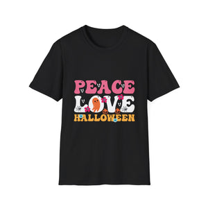 Peace Love Halloween Groovy Halloween Women Girls Kids TeeUnisex Softstyle T-Shirt