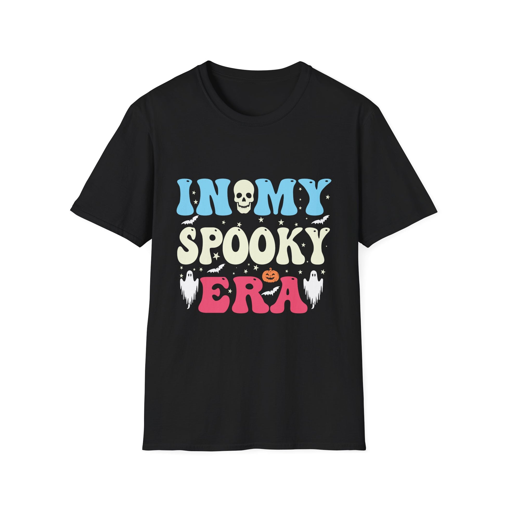Halloween In My Spooky Era Halloween Ghost Groovy Halloween T-Shirt Unisex Softstyle T-Shirt